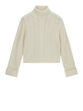 Guess Pullover Ls Mn Washed Chunky Donna W6YR45Z1206 Dove White - Bianco