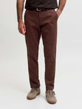 Jack e Jones Pantalone Chino Jpstmarco Bowie Uomo 12150148 Bitter Chocolate - Marrone