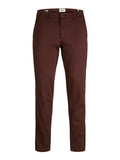 Jack e Jones Pantalone Chino Jpstmarco Bowie Uomo 12150148 Bitter Chocolate - Marrone