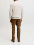 Jack e Jones Pantalone Chino Jpstmarco Bowie Uomo 12150148 Cocoa - Marrone