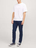 Jack e Jones Pantalone Chino Jpstmarco Bowie Uomo 12150148 Navy Blazer - Blu
