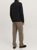 Jack e Jones Pullover Jjeemil Knit Roll Neck Uomo 12157417 Black - Nero