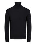 Jack e Jones Pullover Jjeemil Knit Roll Neck Uomo 12157417 Black - Nero