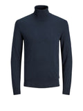 Jack e Jones Pullover Jjeemil Knit Roll Neck Uomo 12157417 Navy Blazer - Blu