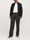 Jack e Jones Giubbino di Pelle Jjewarner Uomo 12182461 Black - Nero