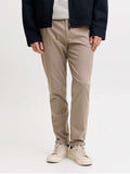 Jack e Jones Pantalone Chino Jpstmarco Fury Uomo 12206198 Brindle - Beige