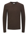 Jack e Jones Pullover Uomo 12208364 Mulch - Marrone