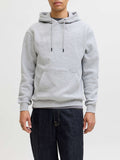 Jack e Jones Felpa Cappuccio Jjebradley Sweat Uomo 12249340 Light Grey Melange - Grigio