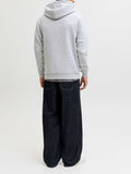 Jack e Jones Felpa Cappuccio Jjebradley Sweat Uomo 12249340 Light Grey Melange - Grigio