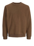 Jack e Jones Felpa Jjebradley Sweat Uomo 12249341 Cocoa - Marrone