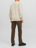 Jack e Jones Felpa Jjebradley Sweat Uomo 12249341 Moonbeam - Avorio
