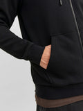 Jack e Jones Felpa Zip Jcolegacy Sweat Scuba Uomo 12249342 Black - Nero