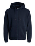 Jack e Jones Felpa Zip Jjebradley Sweat Uomo 12249342 Navy Blazer - Blu