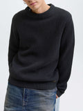 Jack e Jones Pullover Jjedover Knit Crew Uomo 12278816 Black - Nero