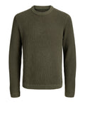 Jack e Jones Pullover Jjedover Knit Crew Uomo 12278816 Rosin - Verde