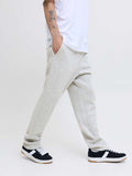 Jack e Jones Pantalone Tuta Jpstkane Bradley Uncuffed Uomo 12279134 Light Grey Melange - Grigio