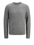 Jack e Jones Pullover Uomo 12282175 Medium Grey Melange - Grigio