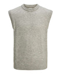 Jack e Jones Pullover Jjsoho Ollie Knit Uomo 12287321 Light Grey Melange - Grigio