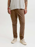 Jack e Jones Pantalone Chino Jpstmarco Adam Belted Uomo 12288598 Cocoa - Marrone
