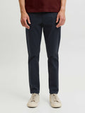 Jack e Jones Pantalone Chino Jpstmarco Adam Belted Uomo 12288598 Dark Navy - Blu