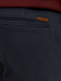 Jack e Jones Pantalone Chino Jpstmarco Adam Belted Uomo 12288598 Dark Navy - Blu