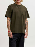 Jack e Jones T-shirt Jjedover Slub Uomo 12288897 Rosin - Verde