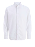 Jack e Jones Camicia Classica Jjeharvey Oxford Uomo 12293325 White - Bianco