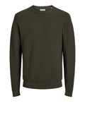 Jack e Jones Pullover Jjebrody Knit Crew Uomo 12298311 Rosin - Verde