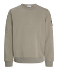 Jack e Jones Felpa Jjcleveland Sweat Uomo 12298440 Vetiver - Verde