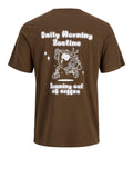 Jack e Jones T-shirt Uomo 12298481 Cocoa - Marrone