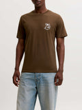 Jack e Jones T-shirt Uomo 12298481 Cocoa - Marrone