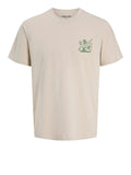 Jack e Jones T-shirt Uomo 12298481 Moonbeam - Avorio