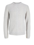 Jack e Jones Pullover Uomo 12298510 White Melange - Grigio