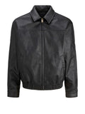 Jack e Jones Giubbino di Pelle Jjmarlon Uomo 12298762 Black - Nero