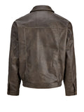 Jack e Jones Giubbino di Pelle Jjmarlon Uomo 12298762 Cocoa - Marrone
