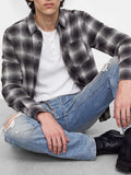 Jack e Jones Camicia Casual Uomo 12298806 Asphalt - Nero