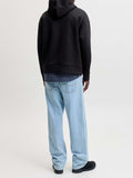 Jack e Jones Felpa Cappuccio Jjebarron Sweat Uomo 12298905 Black - Nero