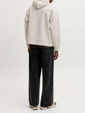 Jack e Jones Felpa Cappuccio Jjebarron Sweat Uomo 12298905 Moonbeam - Avorio