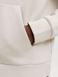 Jack e Jones Felpa Cappuccio Jjebarron Sweat Uomo 12298905 Moonbeam - Avorio