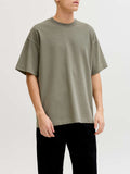 Jack e Jones T-shirt Jjebarron Tee Uomo 12298906 Vetiver - Verde