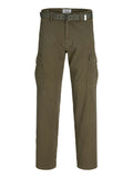 Jack e Jones Pantalone Cargo Uomo 12298990 Dusty Olive - Verde