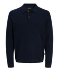 Jack e Jones Polo Jprriley Knit Uomo 12299904 Sky Captain - Blu