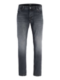 Jack e Jones Jeans Slim Jjimike Uomo 12300786 Black Denim - Nero