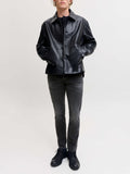 Jack e Jones Jeans Slim Jjiglenn Jjfox Uomo 12300819 Black Denim - Nero