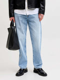 Jack e Jones Jeans Straight Jjieddie Jjoriginal Uomo 12300823 - Denim