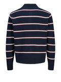 Jack e Jones Polo Joratocha Knit Stripe Uomo 12300867 Sky Captain - Blu