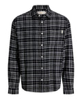 Jack e Jones Camicia Casual Jorfrederiksberg Flannel Uomo 12301088 Black - Nero