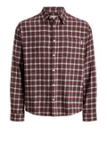 Jack e Jones Camicia Casual Jorfrederiksberg Flannel Uomo 12301088 Chocolate Truffle - Multicolore