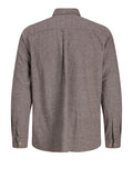 Jack e Jones Camicia Casual Jprbluharvey Twill Solid Uomo 12302264 Hot Fudge - Marrone