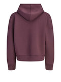 Jack e Jones Felpa Zip Jcolegacy Sweat Scuba Uomo 12302694 Fudge - Bordeaux